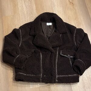 Z supply Dark Brown Teddy Jacket